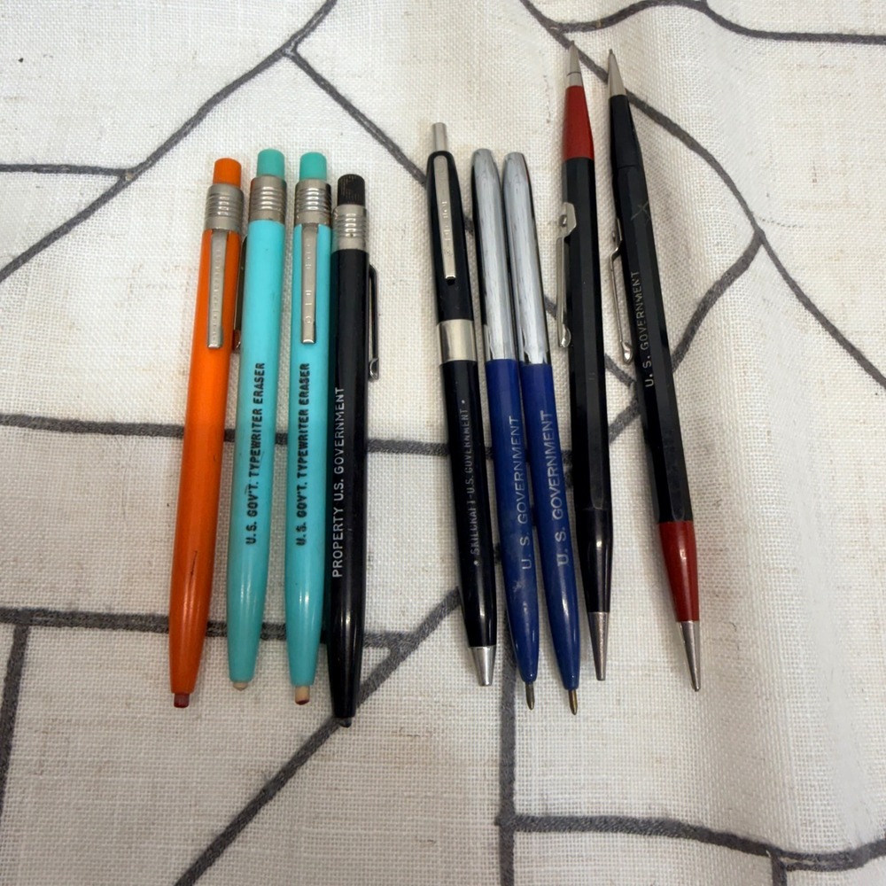 Scripto Skilcraft Writing Pens Pencils OS Mixed U.S. Government Property Lot 9pc